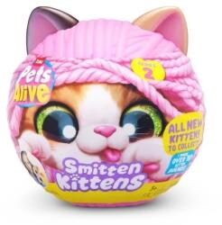 Pets Alive - Jucarie de plus interactiva pisica cu accesorii supriza, Smitten Kittens, Seria 2 (9568)