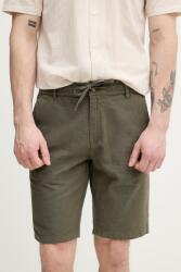 Lindbergh férfi rövidnadrág lenvászonnal - zöld XL