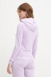 Juicy Couture női pamut cipzáras melegítőfelső kapucnival ROBERTSON CLASS - lila XS