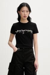 Miss Sixty női t-shirt pamut elasztánnal - fekete L