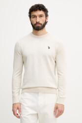 U. S. Polo Assn U. S. Polo Assn. pulóver férfi pamut DHM KNIT - bézs XL