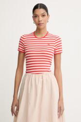 Marimekko Póló női pamut elasztánnal - piros S