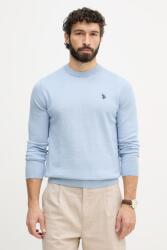 U. S. Polo Assn U. S. Polo Assn. pulóver férfi pamut DHM KNIT - kék L