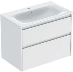 Geberit Set lavoar si mobilier Geberit Selnova Square cu doua sertare, 80x48x62 cm, alb mat (504.139.00.1)