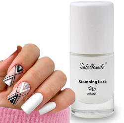 Isabellenails Lakk Bélyegző Díszítés Lemez Minták Fehér