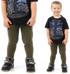 LAEMI Fiú hosszú leggings nadrág Khaki 122 (495-122-KHAKI)