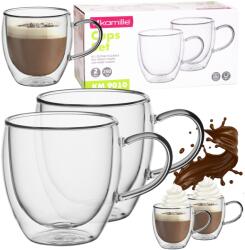 Kamille Poharak thermo teáspohár Dupla Üveg Kpl 2x250ml Kamille (KM9010)