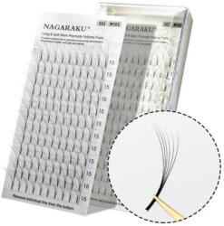 Nagaraku Szempilla Nagaraku Pointy base premade mini 5D fekete Mix D 0.07 8-15 mm