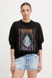 Hurley melegítőfelső női pamut CREW PERSEPHONE CREEK - fekete XS
