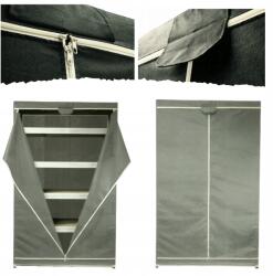 Wamar-Sosenka Védőhuzat könyvespolchoz 180X90X40cm állvány tok Szürke Strapabíró (CHEL_180X090X40_G0F1)