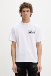 Aries t-shirt férfi pamut - fehér S