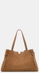 Yuzefi vászontáska női velúrbőr GYOZA TOTE - bézs Univerzális méret