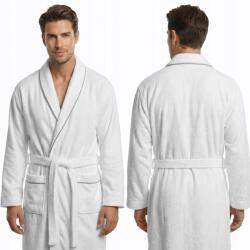  Férfi Fürdőköpeny Vastag 100% Pamut Frottír Lámpa Enzo Hotel Fehér 3XL