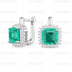  Ezüst fülbevaló turmalinnal (utánzat) és cirkóniákkal - Nova Zirka (5013STUC)