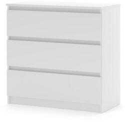  SIMPLE komód 80 cm, 3 fiókkal, fehér (wipPULEKO03BBBB005010)