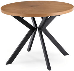 Mebel Elite Kihúzható étkezőasztal 100-250 cm méretben, arany tölgy/fekete színben LUKAS (ME-LUKAS-DZ-CZ-S)