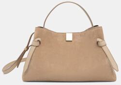 Yuzefi táska női velúrbőr GYOZA - bézs Univerzális méret
