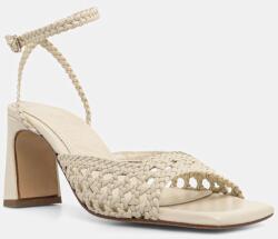 Souliers Martinez szandál sarokkal bőr LEA - bézs Női 37