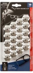VERSACO Kerékcsavarkupak 19 mm króm, 20 db-os készlet, VERSACO (6V19CH)