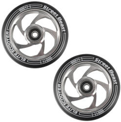inSPORTline Pótkerék freestyle rollerhez 110 mm, fekete-ezüst 2 db (23324) - s1sport