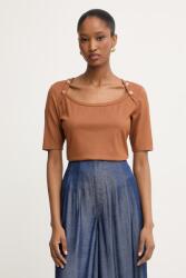 Morgan póló női viszkózzal - barna M