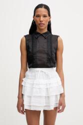 Isabelle Blanche top női vászon - fekete L