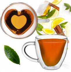 Kamille Thermo Poharak Kávéscsészék Latte Tea Szív Szett 2 db Kamille (5906479160953)