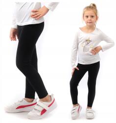 LAEMI Hosszú klasszikus pamut leggings lábszárvédő fekete 104 Lengyel termék (591-104-CZARNY Legginsy dziecięce czarne)