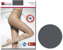 Adrian Harisnyanadrág 20 den Adrian Yvette sima Antracite 4 (2709)