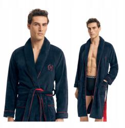 Henderson Férfi fürdőköpeny rövid vastag meleg gyorsan száradó sötétkék Henderson XXXL (36375)