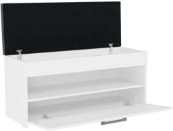 Topeshop Parma modern cipősszekrény fehér, ülőfelülettel és tárolórekesszel (9789036811705)