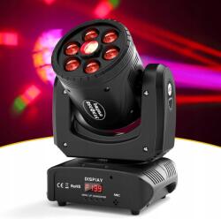  Mozgatható Led fej 120W DMX 16/18CH Rgbw Dj Diszkó Party Sound (5904365823692)