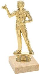 Darteg trófea figura darts játékos 15 cm, arany