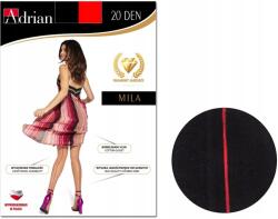 Adrian Hátul varrott harisnyanadrág Mila 20 den Nero Red 2 (5075)