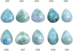  Cabochon Larimar (Pectolit) Picatura 15-20x11-18x4-6 mm - 1 Buc