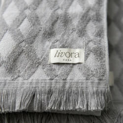Livora Casa Livora Grey Weave törölköző 50x100 cm - 450g/m2