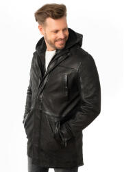 Mauritius Geaca Lunga de Iarna din Piele Barbati Mauritius Neagra MMSitku - readytowear - 1 399,00 RON
