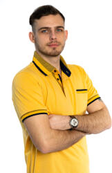 Thomas Jeans galléros póló mustársárga