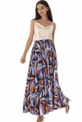 RohBoutique Fusta multicolor din satin cu buzunare Roh FR570