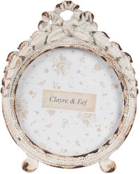 Clayre & Eef Rama foto masa fier alb antichizat 7x2x9 cm, 6 cm (2F1196deco)