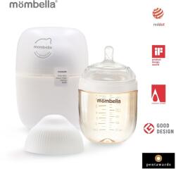 Mombella Biberon anticolici Mombella Breast-Like 210 ml, tetina M flux mediu, PPSU, Ivory (8141)
