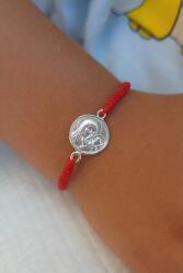 Kathryn' s Bracelets Детска Гривна с Червен Конец и Сребърна Богородица (ДГБ1)