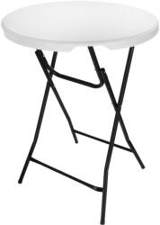 Brius Masa catering profesionala pentru evenimente, inalta, cu picioare metal pliabile, rotunda, d 80 cm, h 110 cm, alb (GF-0101)