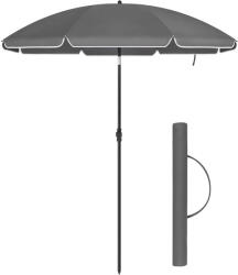 Brius Umbrela terasa sau plaja cu inclinare si husa protectie, diametru 160 cm, gri (EZ-GPU060G01)