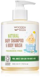 WoodenSpoon Natural sampon és tusfürdő gél gyermekeknek parfümmentes 300 ml
