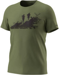 Dynafit Graphic Co M S/S Tee férfi póló XXL / zöld/barna