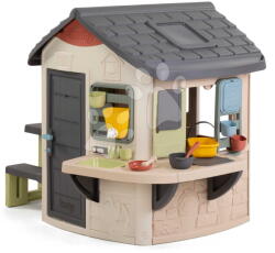 Smoby Căsuță cu clopoțel la ușă Mud Cooking House Life Smoby cu blat de lucru extensibilă cu filtru UV, pentru copiii de la 24 luni (SM810303-L) Casuta pentru copii