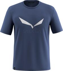 Salewa Solidlogo Dri-Rel M S/S Tee férfi póló XL / sötétkék / fehér