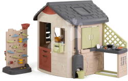 Smoby Căsuță de joacă cu perete de joacă Mud Cooking House Life Smoby cu blat de lucru extensibilă cu filtru UV de la 24 de luni (SM810303-R) Casuta pentru copii