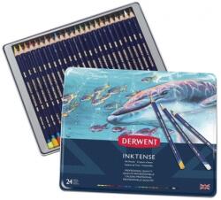 Derwent Creioane colorate Derwent Professional Inktense, cutie metalica, solubile in apa, 24 culori/set 700929